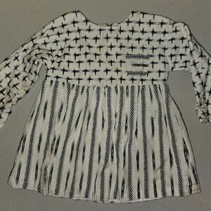 Zara Baby Girl Black and White Long Sleeved Dress Size 18-24 mo